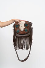 Load image into Gallery viewer, TRINITY RANCH x Pony Hair Fringe Leather Crossbody Purse