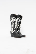 Load image into Gallery viewer, Vintage x Black &amp; White Leather Cowboy Boots (6.5, 7)