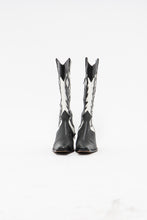 Load image into Gallery viewer, Vintage x Black &amp; White Leather Cowboy Boots (6.5, 7)