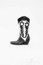 Load image into Gallery viewer, Vintage x Black &amp; White Leather Cowboy Boots (6.5, 7)