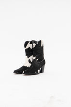 Load image into Gallery viewer, Vintage x STEVE MADDEN Cow Print Pony Hair Cowboy Boots (7.5, 8)