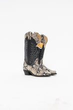 Load image into Gallery viewer, Vintage x Made in Canada x Deadstock Black, Snakeskin Leather Cowboy Boots (7)
