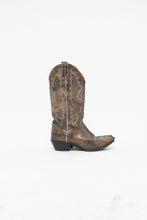 Load image into Gallery viewer, Vintage x JUSTIN Bronze Leather Rhinestone Cowboy Boots (6, 6.5)