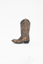 Load image into Gallery viewer, Vintage x JUSTIN Bronze Leather Rhinestone Cowboy Boots (6, 6.5)
