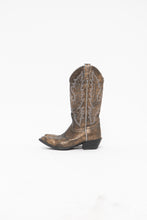 Load image into Gallery viewer, Vintage x JUSTIN Bronze Leather Rhinestone Cowboy Boots (6, 6.5)