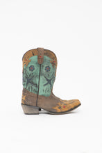 Load image into Gallery viewer, DAN POST x Brown Patterned Faded Leather Cowboy Boots (7)