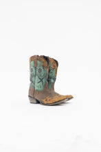 Load image into Gallery viewer, DAN POST x Brown Patterned Faded Leather Cowboy Boots (7)