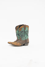 Load image into Gallery viewer, DAN POST x Brown Patterned Faded Leather Cowboy Boots (7)