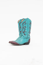 Load image into Gallery viewer, Vintage x Made in Mexico x DAN POST Teal, Burgundy Leather Cowboy Boots (7, 7.5)