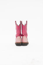 Load image into Gallery viewer, Vintage x LUCCHESE Pink Leather Ostrich Cowboy Boots (6, 6.5)