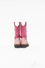 Load image into Gallery viewer, Vintage x LUCCHESE Pink Leather Ostrich Cowboy Boots (6, 6.5)