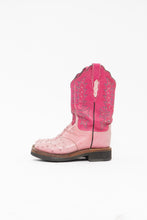 Load image into Gallery viewer, Vintage x LUCCHESE Pink Leather Ostrich Cowboy Boots (6, 6.5)