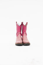 Load image into Gallery viewer, Vintage x LUCCHESE Pink Leather Ostrich Cowboy Boots (6, 6.5)