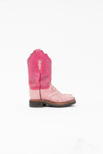 Load image into Gallery viewer, Vintage x LUCCHESE Pink Leather Ostrich Cowboy Boots (6, 6.5)