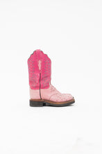 Load image into Gallery viewer, Vintage x LUCCHESE Pink Leather Ostrich Cowboy Boots (6, 6.5)