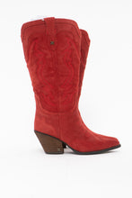 Load image into Gallery viewer, SAM EDLEMAN x Red Suede Cowboy Boots (7)