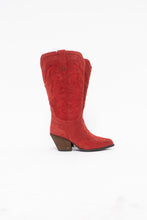 Load image into Gallery viewer, SAM EDLEMAN x Red Suede Cowboy Boots (7)