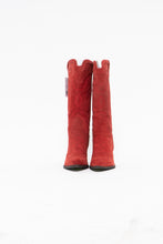 Load image into Gallery viewer, SAM EDLEMAN x Red Suede Cowboy Boots (7)