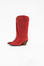 Load image into Gallery viewer, SAM EDLEMAN x Red Suede Cowboy Boots (7)