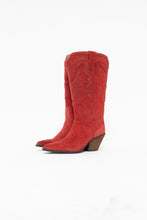 Load image into Gallery viewer, SAM EDLEMAN x Red Suede Cowboy Boots (7)