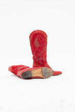 Load image into Gallery viewer, Vintage x Made in Italy x Red Suede, Leather Studded Horse Cowboy Boots (6.5, 7)