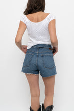 Load image into Gallery viewer, Vintage x White Mesh Fitted Off-Shoulder Top (XS, S)