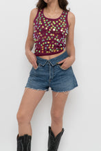 Load image into Gallery viewer, Vintage x Made in India x GLOBAL MIND Purple Cotton Sequin Tank (S, M)