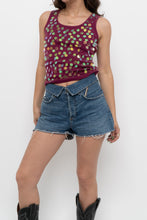 Load image into Gallery viewer, Vintage x Made in India x GLOBAL MIND Purple Cotton Sequin Tank (S, M)