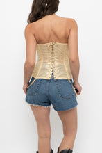 Load image into Gallery viewer, Vintage x LA SENZA Gold Strapless Corset (XXS, XS)