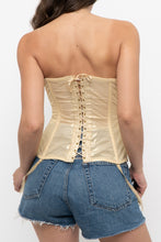 Load image into Gallery viewer, Vintage x LA SENZA Gold Strapless Corset (XXS, XS)