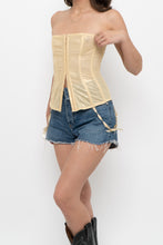 Load image into Gallery viewer, Vintage x LA SENZA Gold Strapless Corset (XXS, XS)