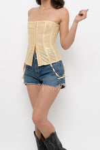 Load image into Gallery viewer, Vintage x LA SENZA Gold Strapless Corset (XXS, XS)