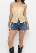 Load image into Gallery viewer, Vintage x LA SENZA Gold Strapless Corset (XXS, XS)