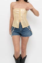 Load image into Gallery viewer, Vintage x LA SENZA Gold Strapless Corset (XXS, XS)