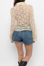 Load image into Gallery viewer, Vintage x CONTEXT Butter Yellow Satin Lace Buttonup (L)