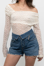 Load image into Gallery viewer, CHASER x Cream Lace Off-Shoulder Bodysuit (S, M)