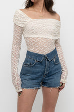 Load image into Gallery viewer, CHASER x Cream Lace Off-Shoulder Bodysuit (S, M)