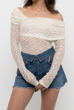 Load image into Gallery viewer, CHASER x Cream Lace Off-Shoulder Bodysuit (S, M)