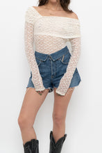 Load image into Gallery viewer, CHASER x Cream Lace Off-Shoulder Bodysuit (S, M)