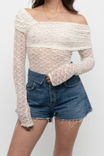 Load image into Gallery viewer, CHASER x Cream Lace Off-Shoulder Bodysuit (S, M)