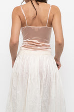 Load image into Gallery viewer, Vintage x LA VIE EN ROSE Baby Pink Cinched Shiny Rose Tank (S)