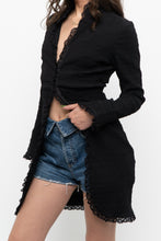 Load image into Gallery viewer, Vintage x Made in Canada x LE CHATEAU Crinkle Fitted Top (S, M)