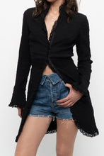 Load image into Gallery viewer, Vintage x Made in Canada x LE CHATEAU Crinkle Fitted Top (S, M)