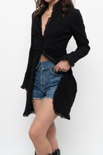 Load image into Gallery viewer, Vintage x Made in Canada x LE CHATEAU Crinkle Fitted Top (S, M)