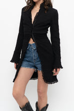 Load image into Gallery viewer, Vintage x Made in Canada x LE CHATEAU Crinkle Fitted Top (S, M)