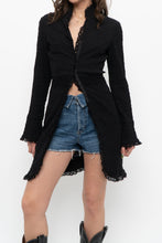 Load image into Gallery viewer, Vintage x Made in Canada x LE CHATEAU Crinkle Fitted Top (S, M)