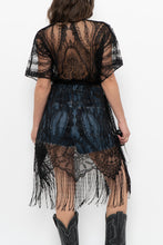 Load image into Gallery viewer, Vintage x Black Fringe Lace Top (XS-XL)