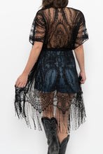 Load image into Gallery viewer, Vintage x Black Fringe Lace Top (XS-XL)