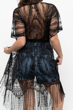 Load image into Gallery viewer, Vintage x Black Fringe Lace Top (XS-XL)