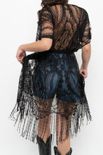 Load image into Gallery viewer, Vintage x Black Fringe Lace Top (XS-XL)